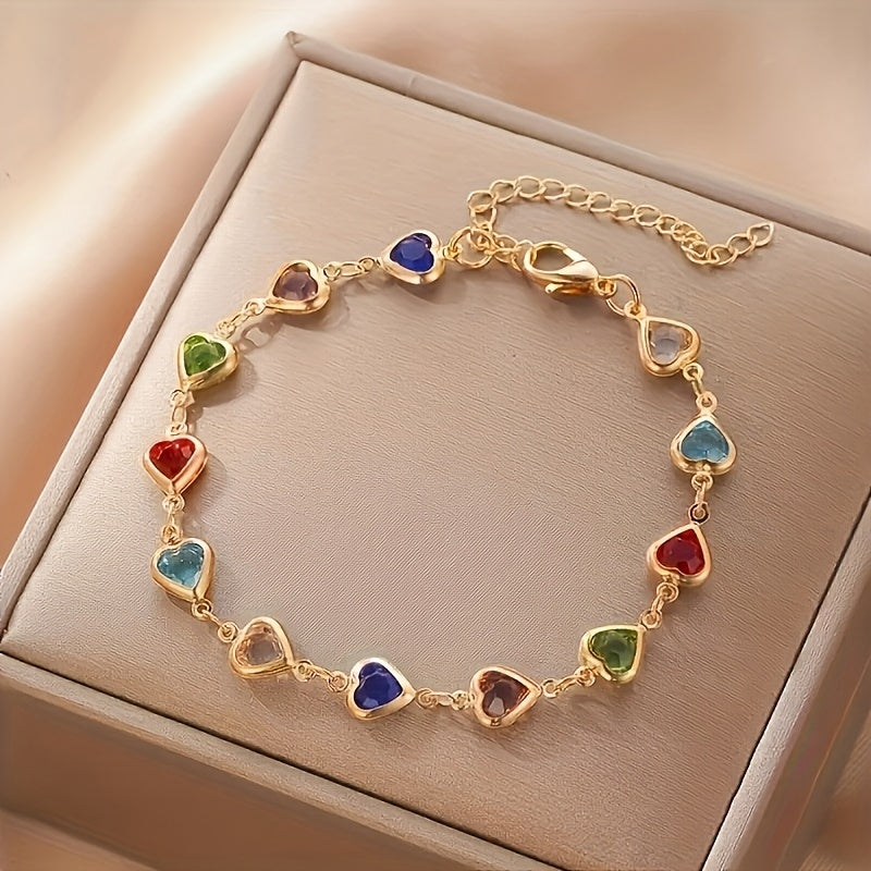 Pulsera Única Corazón Oro y Plata