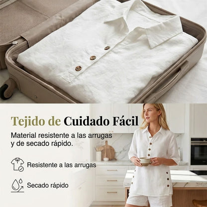Elena - Conjunto veraniego de camisa amplia y short