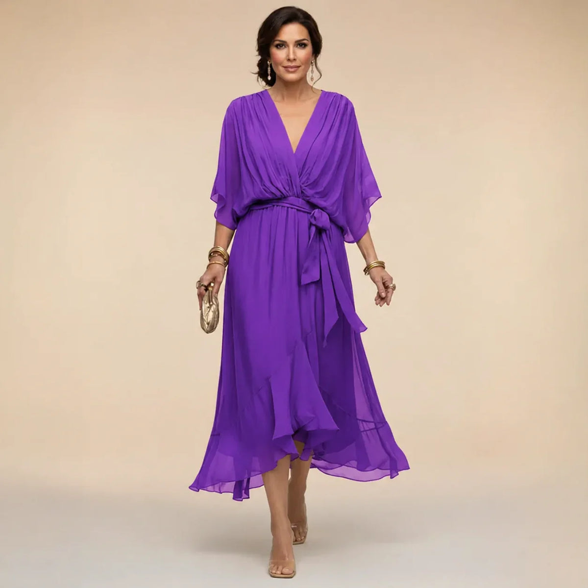 Mónica - Vestido con escote en V