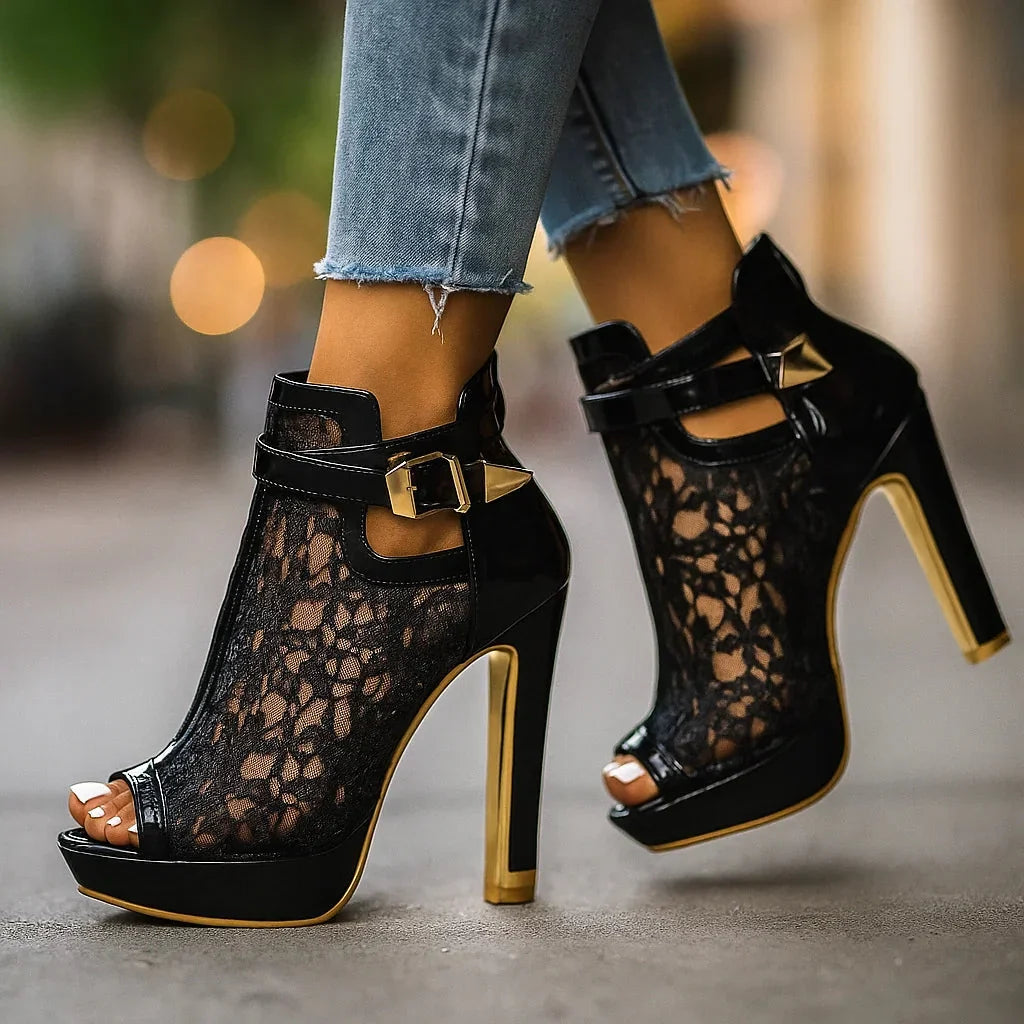 Liliana - Elegantes Tacones de Encaje