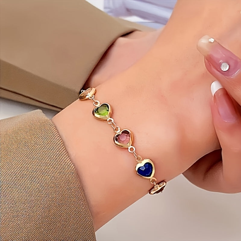 Pulsera Única Corazón Oro y Plata