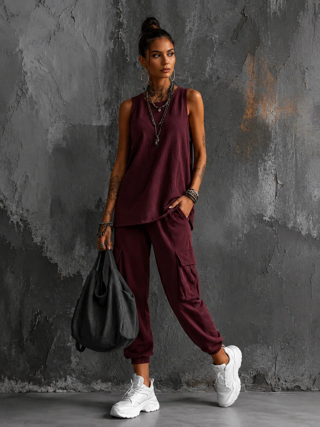 Nora - Conjunto casual de dos piezas cómodo