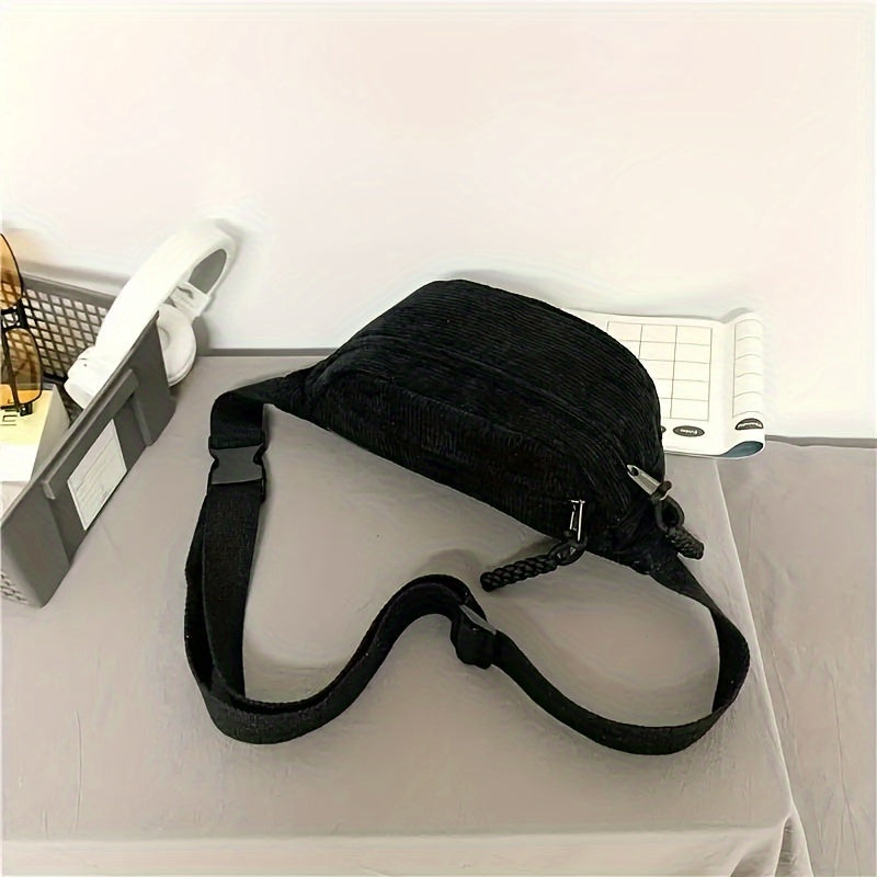 Martina | Bolso de hombro de terciopelo acanalado