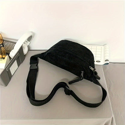 Martina | Bolso de hombro de terciopelo acanalado