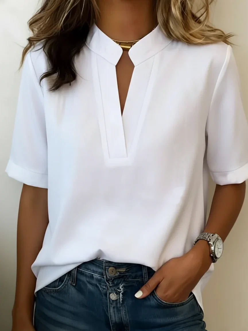 Elisa - Blusa elegante con cuello refinado