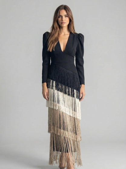 Salvia | Vestido con flecos