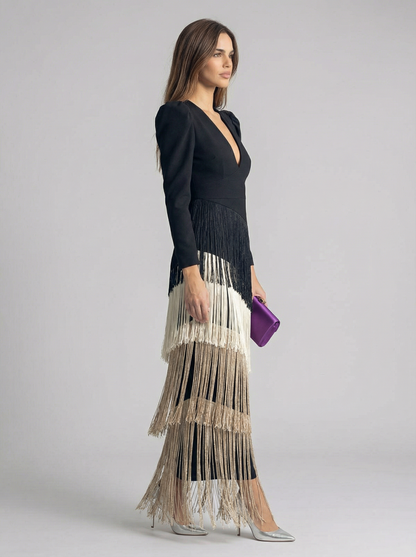 Salvia | Vestido con flecos