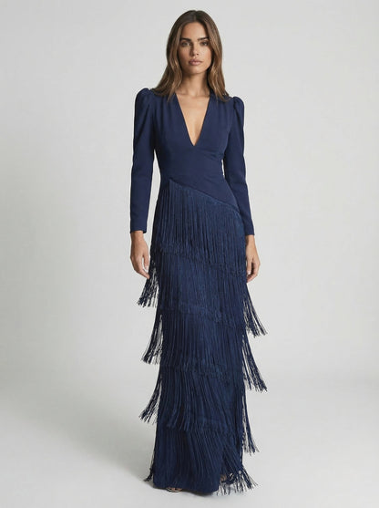 Salvia | Vestido con flecos