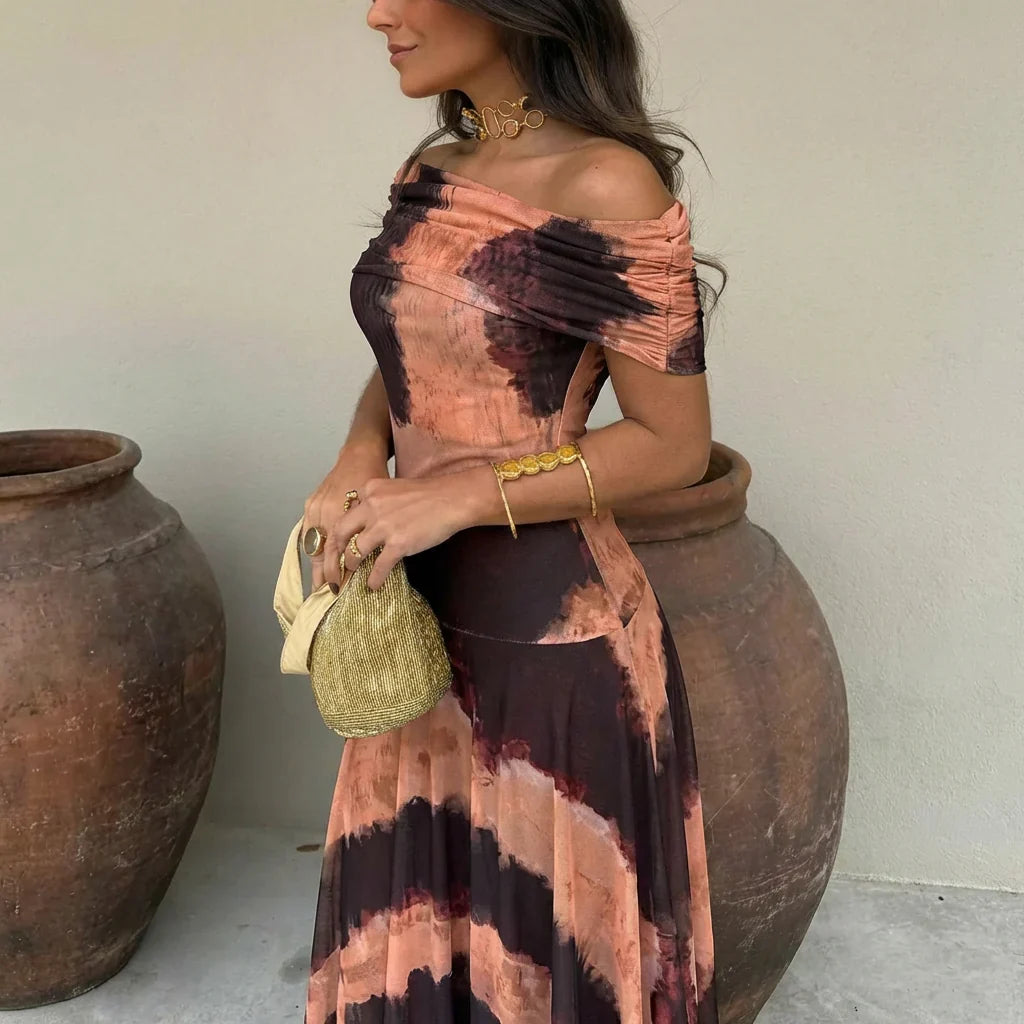 Catalina - Vestido asimétrico de mesh