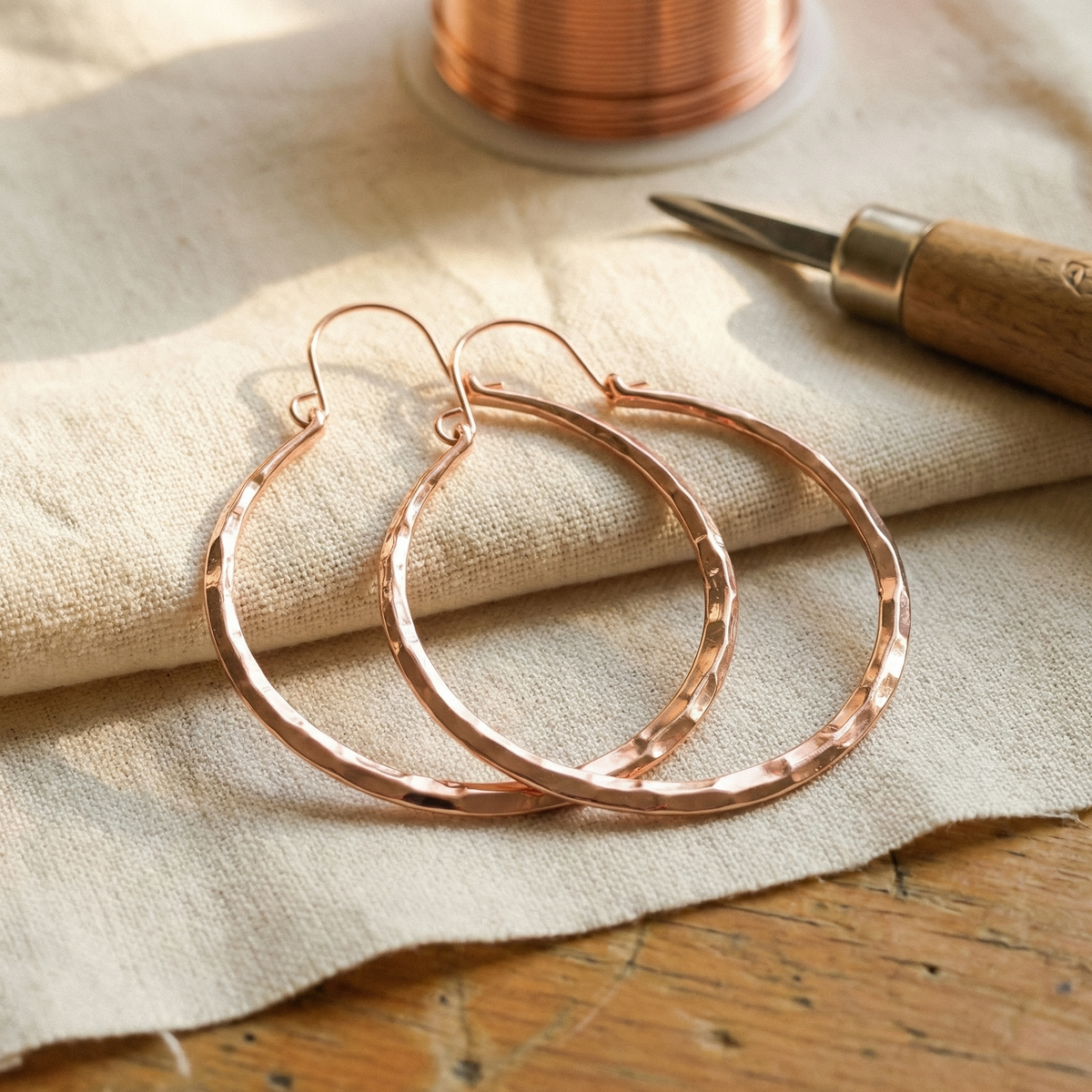 Pendientes de cobre de Willow
