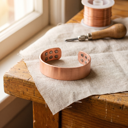 Pulsera de cobre con yunque