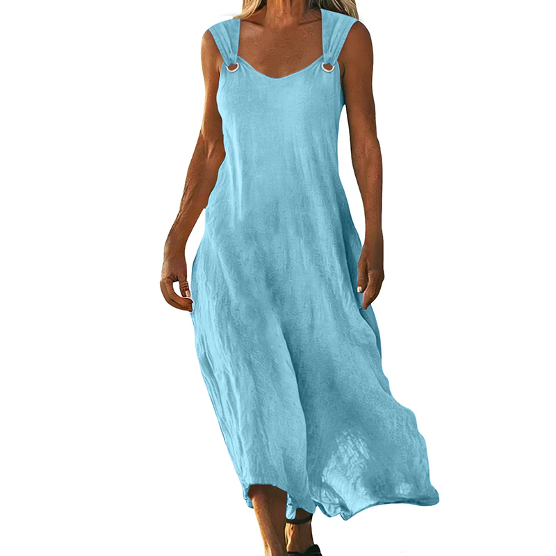 Brisa - Vestido maxi con tirantes de anillas