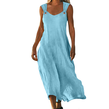 Brisa - Vestido maxi con tirantes de anillas
