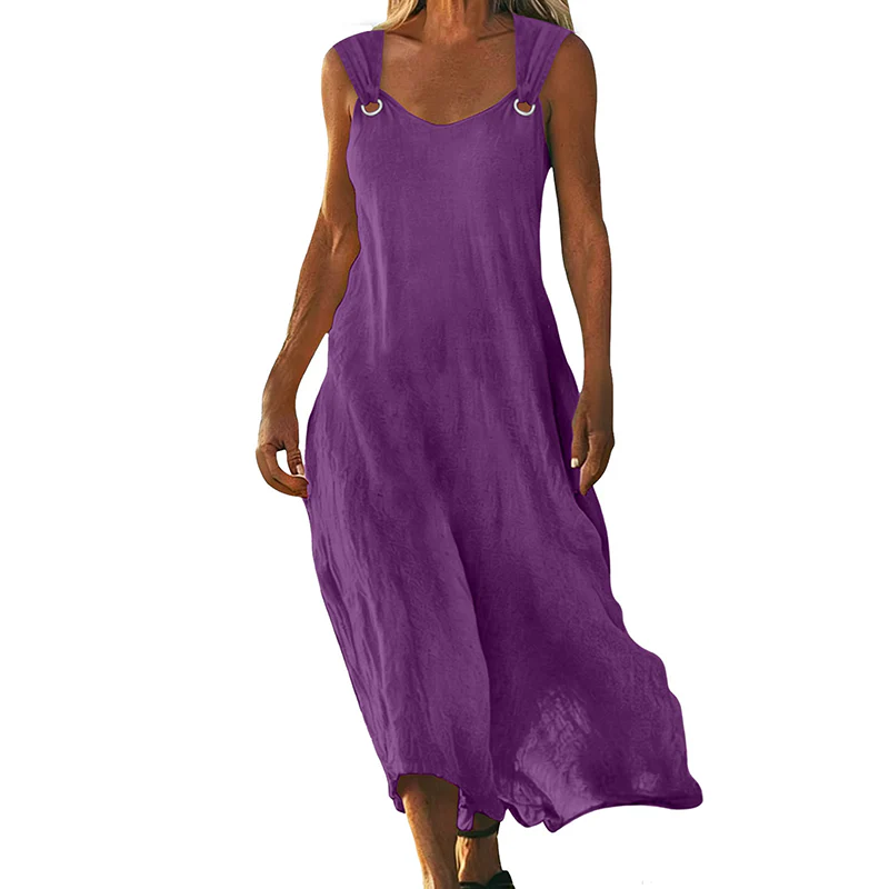Brisa - Vestido maxi con tirantes de anillas