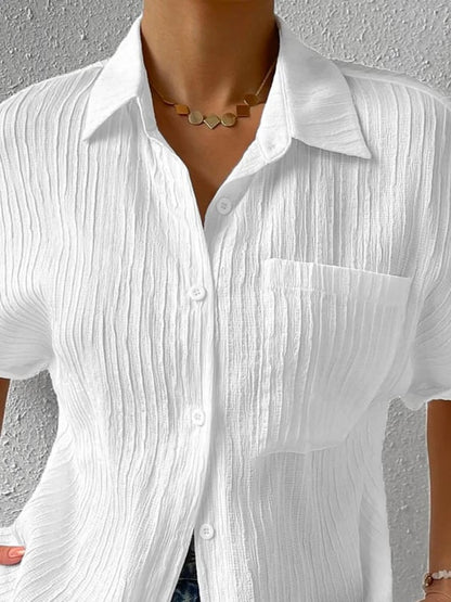 Carmen - Blusa casual suelta con botones