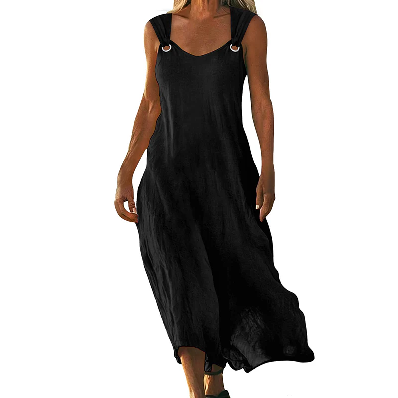 Brisa - Vestido maxi con tirantes de anillas