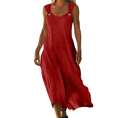 Brisa - Vestido maxi con tirantes de anillas