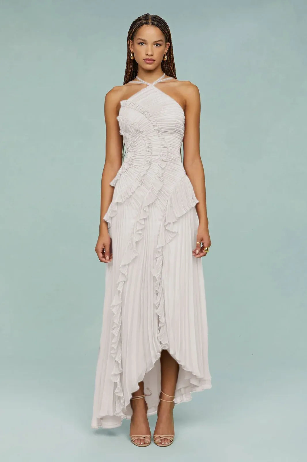 Isadora - Vestido largo cruzado con estampado romántico
