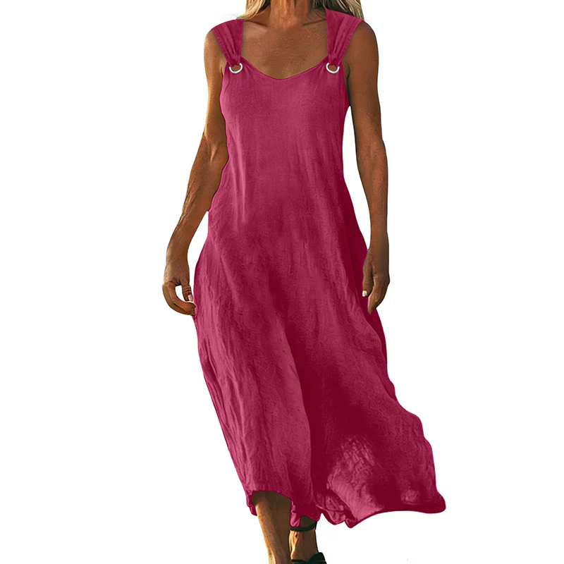 Brisa - Vestido maxi con tirantes de anillas