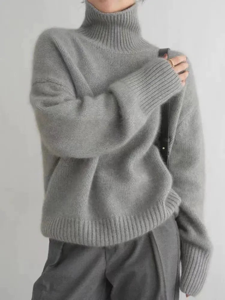 Elena - Jersey de cuello alto elegante