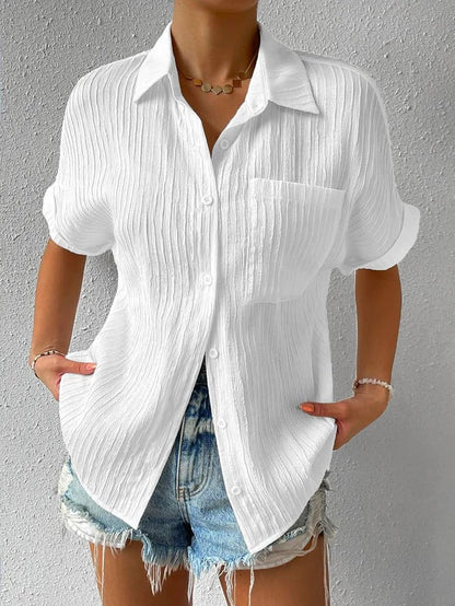 Carmen - Blusa casual suelta con botones