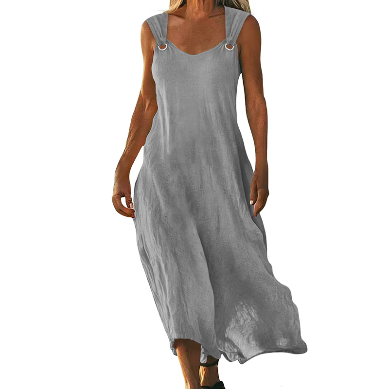 Brisa - Vestido maxi con tirantes de anillas