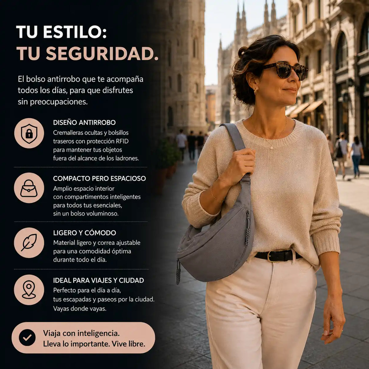Rosalia | Bolso de hombro gris