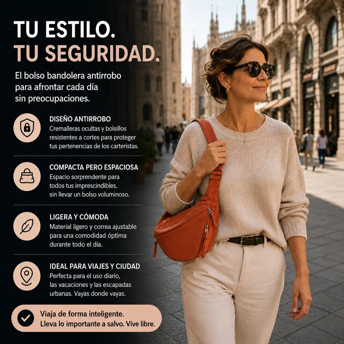 Alba | Bolso de hombro naranja