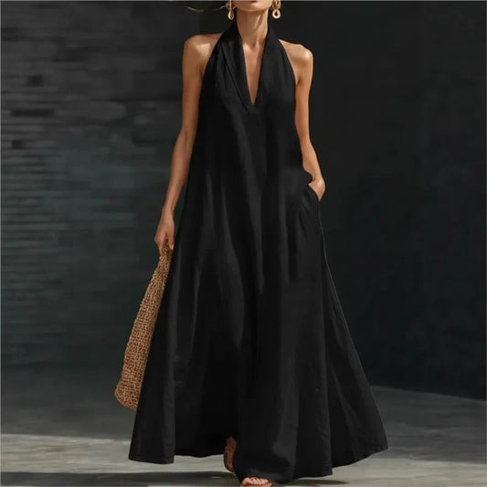 Clara Vestido Maxi Halter