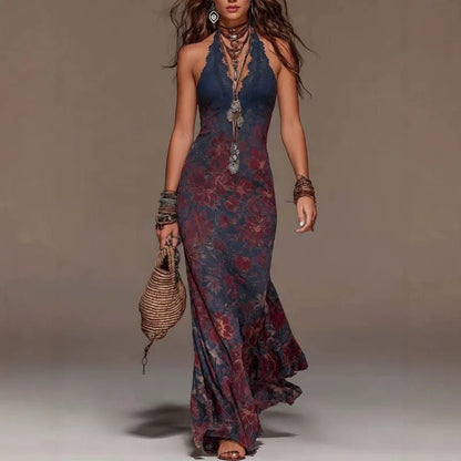 Celeste Vestido Bohemio Floral