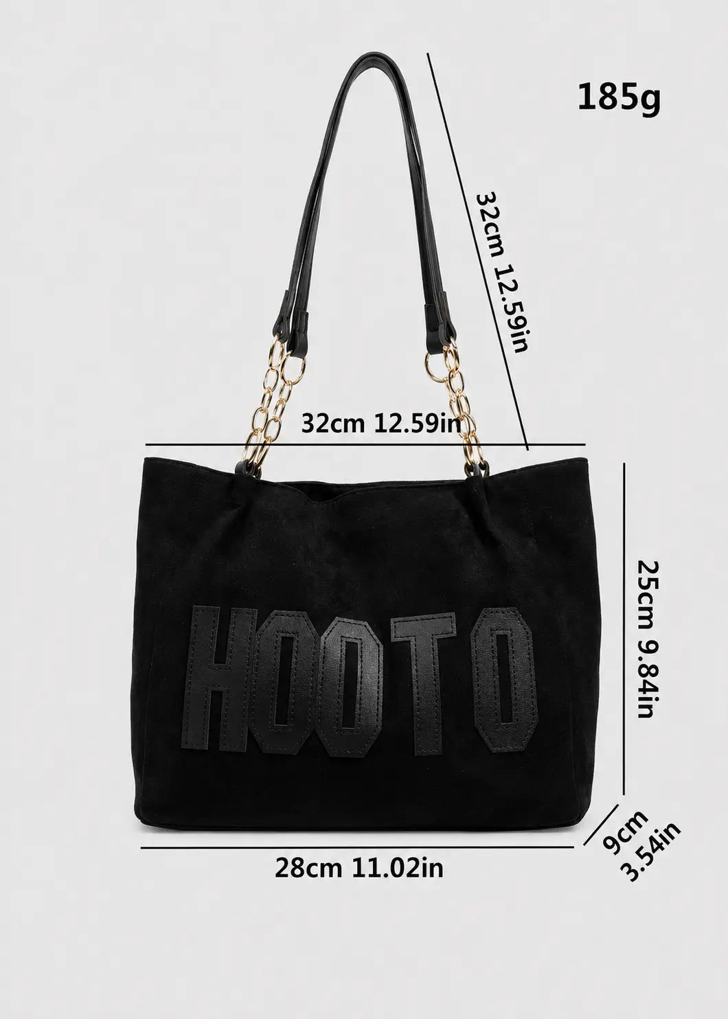 Bolso tote de ante con detalle bordado