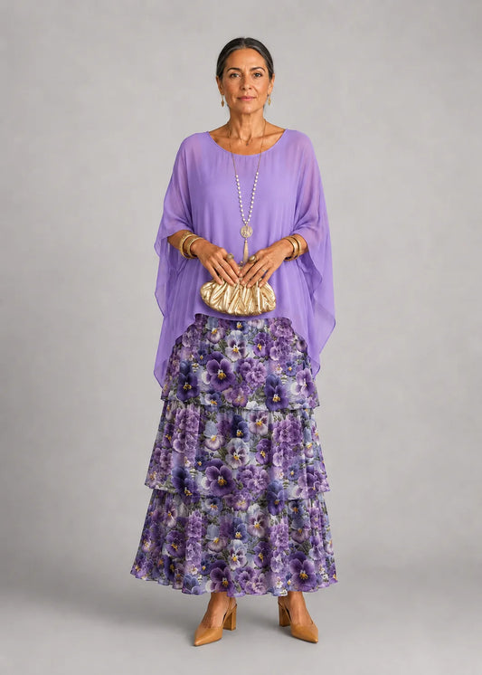VESTIDO ALMA MORADO FLORAL