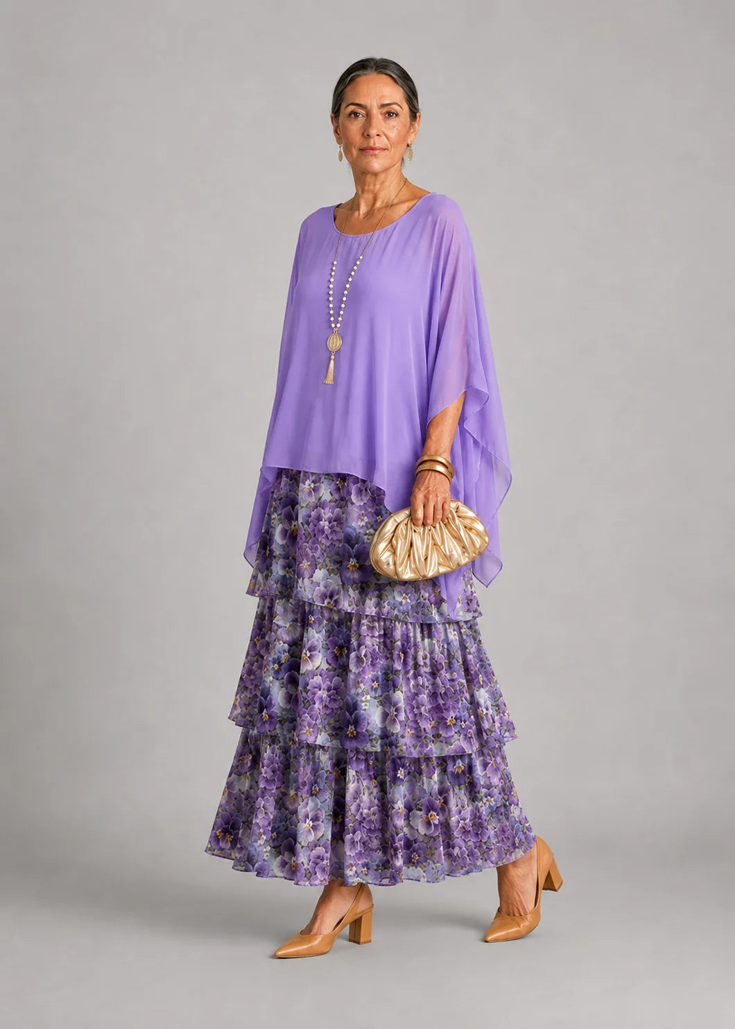 VESTIDO ALMA MORADO FLORAL