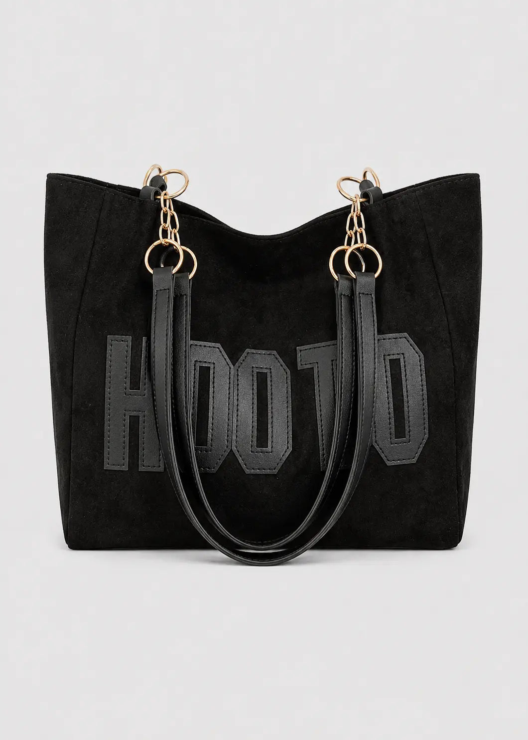 Bolso tote de ante con detalle bordado
