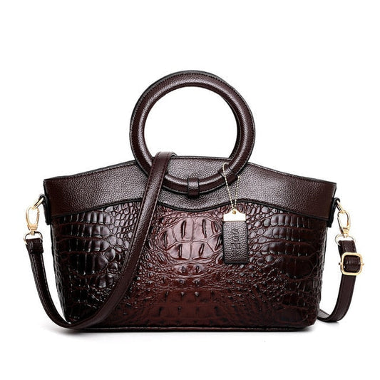 Amalia - Bolsa Bicolor Textura Cocodrilo