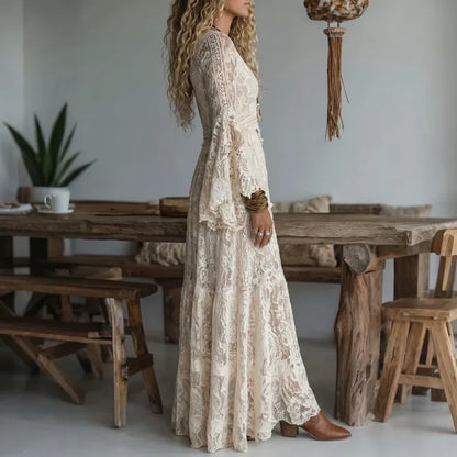 Luisa - Vestido largo vintage de corte sirena