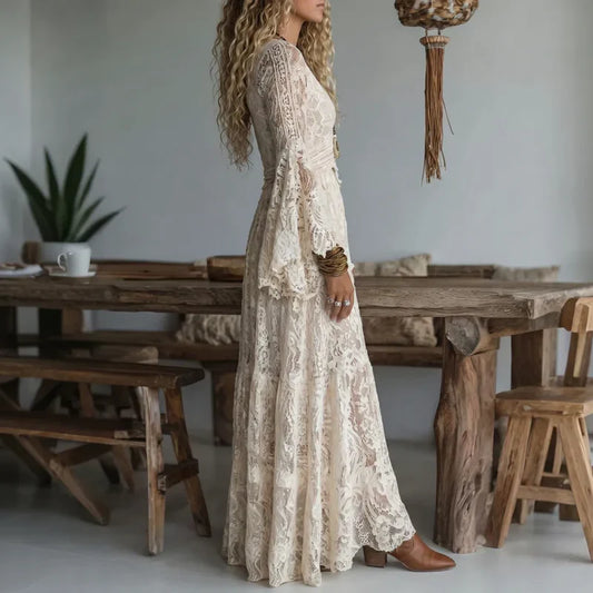 Luisa - Vestido largo vintage de corte sirena