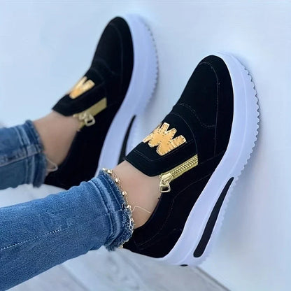 Alicia - Zapatillas cómodas con cremallera