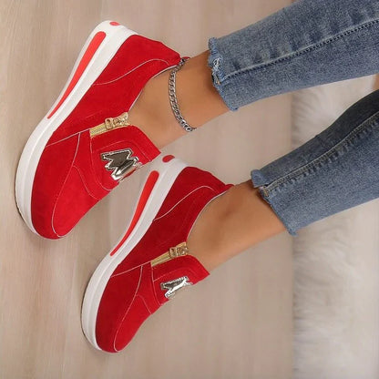 Alicia - Zapatillas cómodas con cremallera
