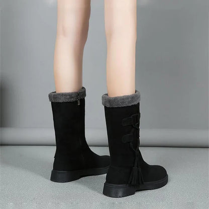 Lidia - Botas de invierno con suela gruesa y forro cálido
