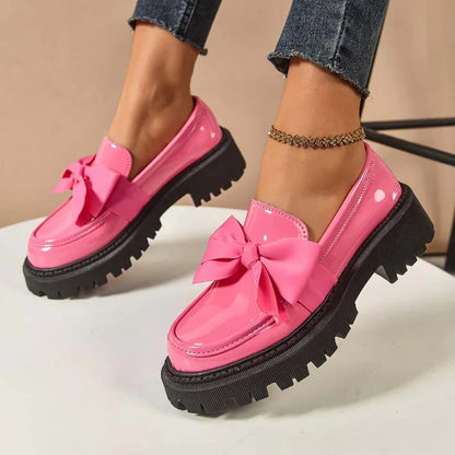 Violeta - Mocasines de plataforma con lazo