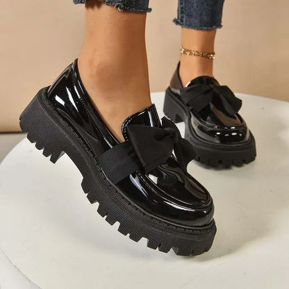 Violeta - Mocasines de plataforma con lazo