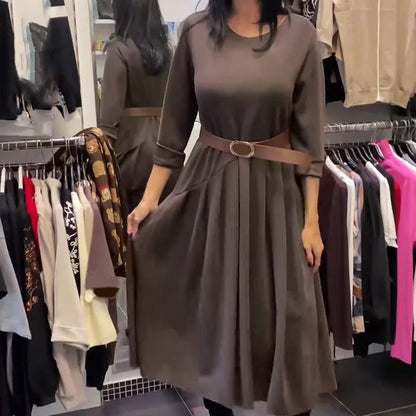 Mara – Vestido casual con escote redondo