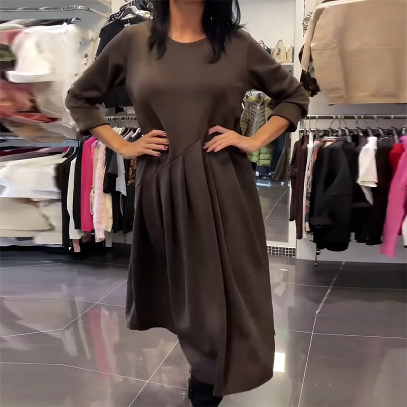 Mara – Vestido casual con escote redondo