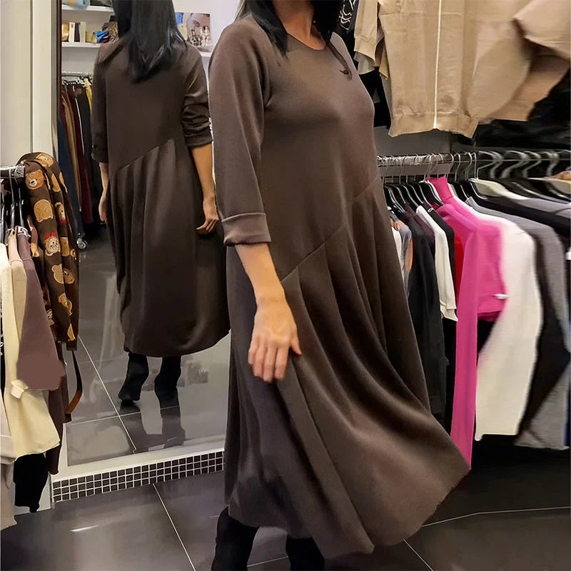 Mara – Vestido casual con escote redondo