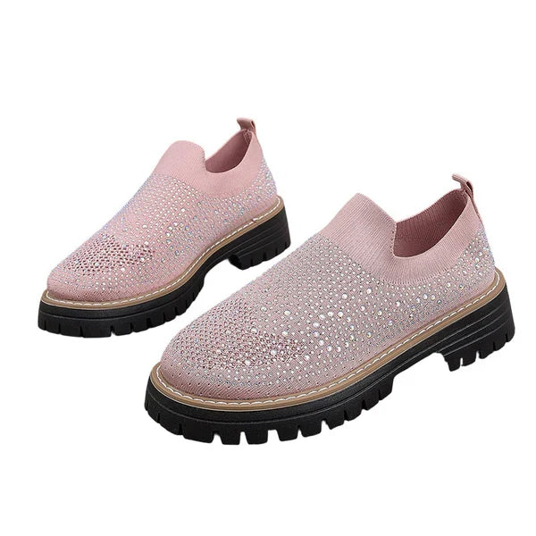 Aria - Mocasines sin cordones con pedrería brillante