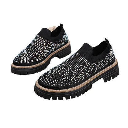 Aria - Mocasines sin cordones con pedrería brillante