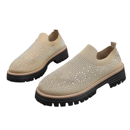 Aria - Mocasines sin cordones con pedrería brillante