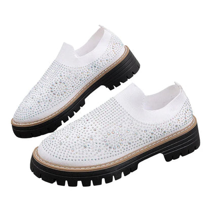 Aria - Mocasines sin cordones con pedrería brillante
