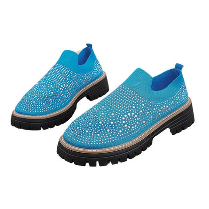 Aria - Mocasines sin cordones con pedrería brillante